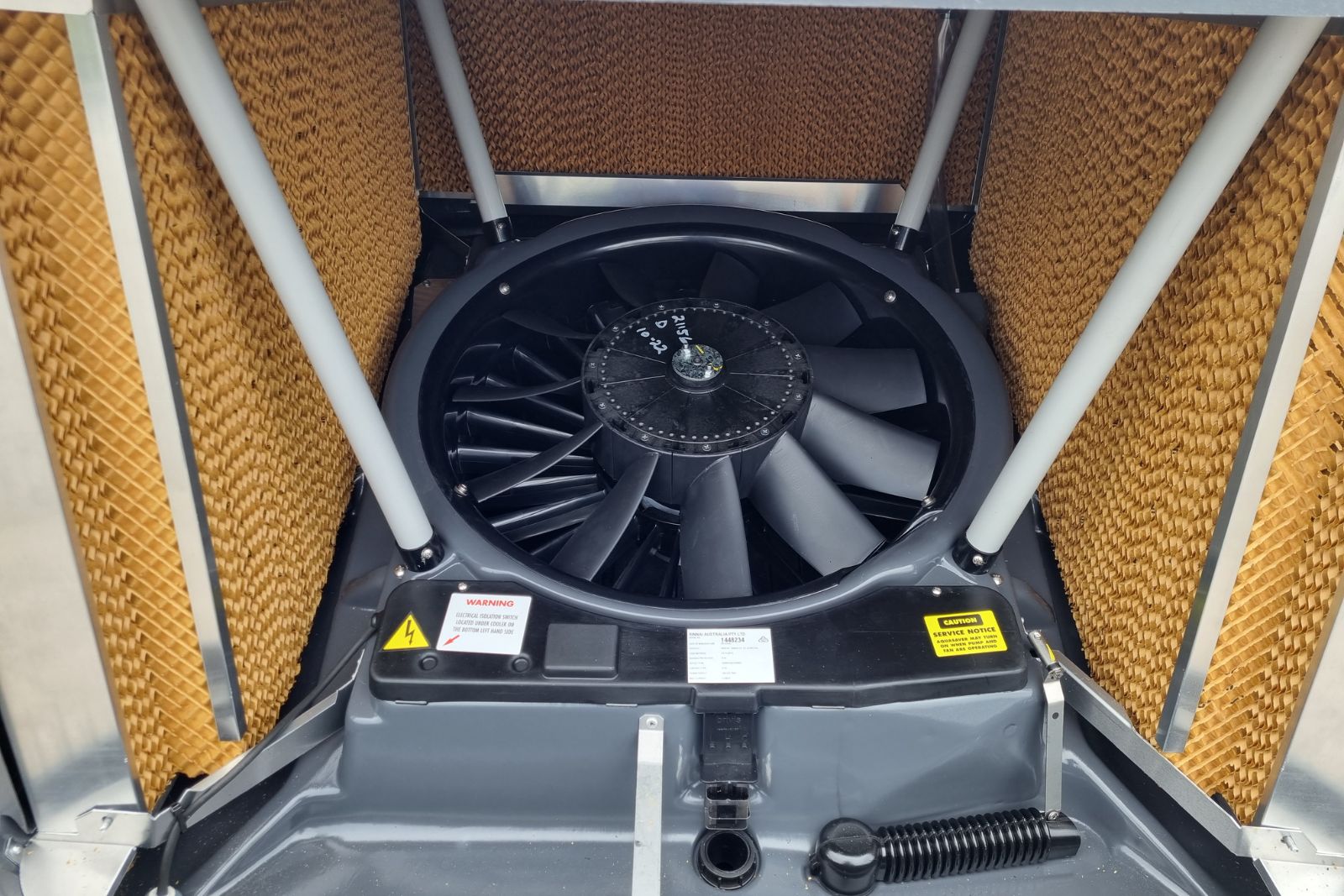 Evaporative cooler installation